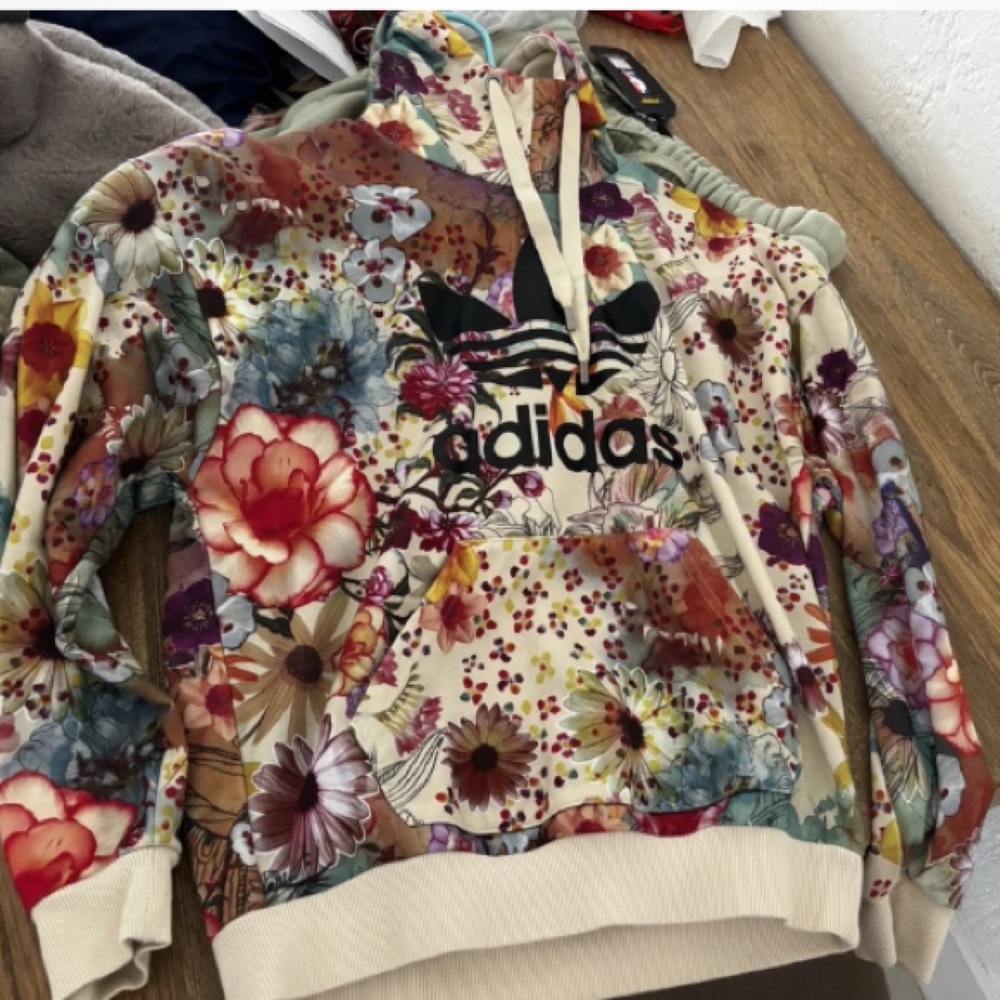 Adidas Women's Multicolor Floral Hoodie - Picture 2 of 4